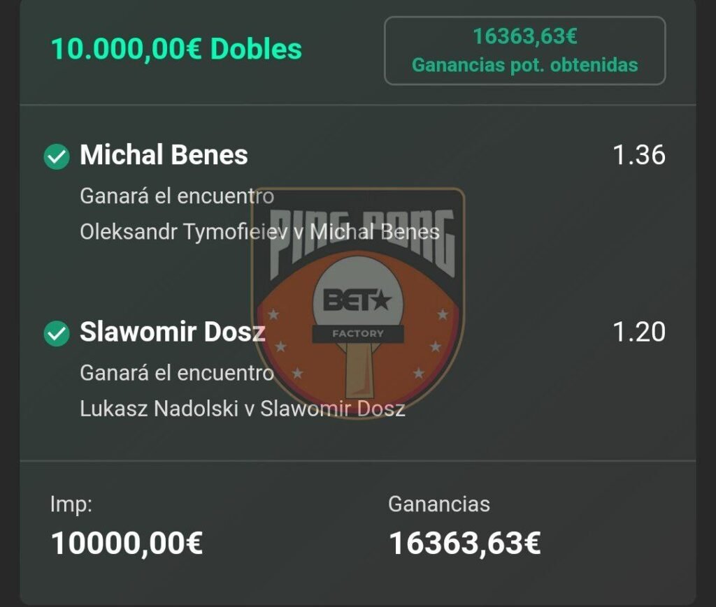 Apuesta Acertada Ping Pong Bet Factory 2